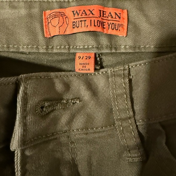 Wax Jean 5 Pocket Olive Green Skinny Pants - Picture 4 of 7